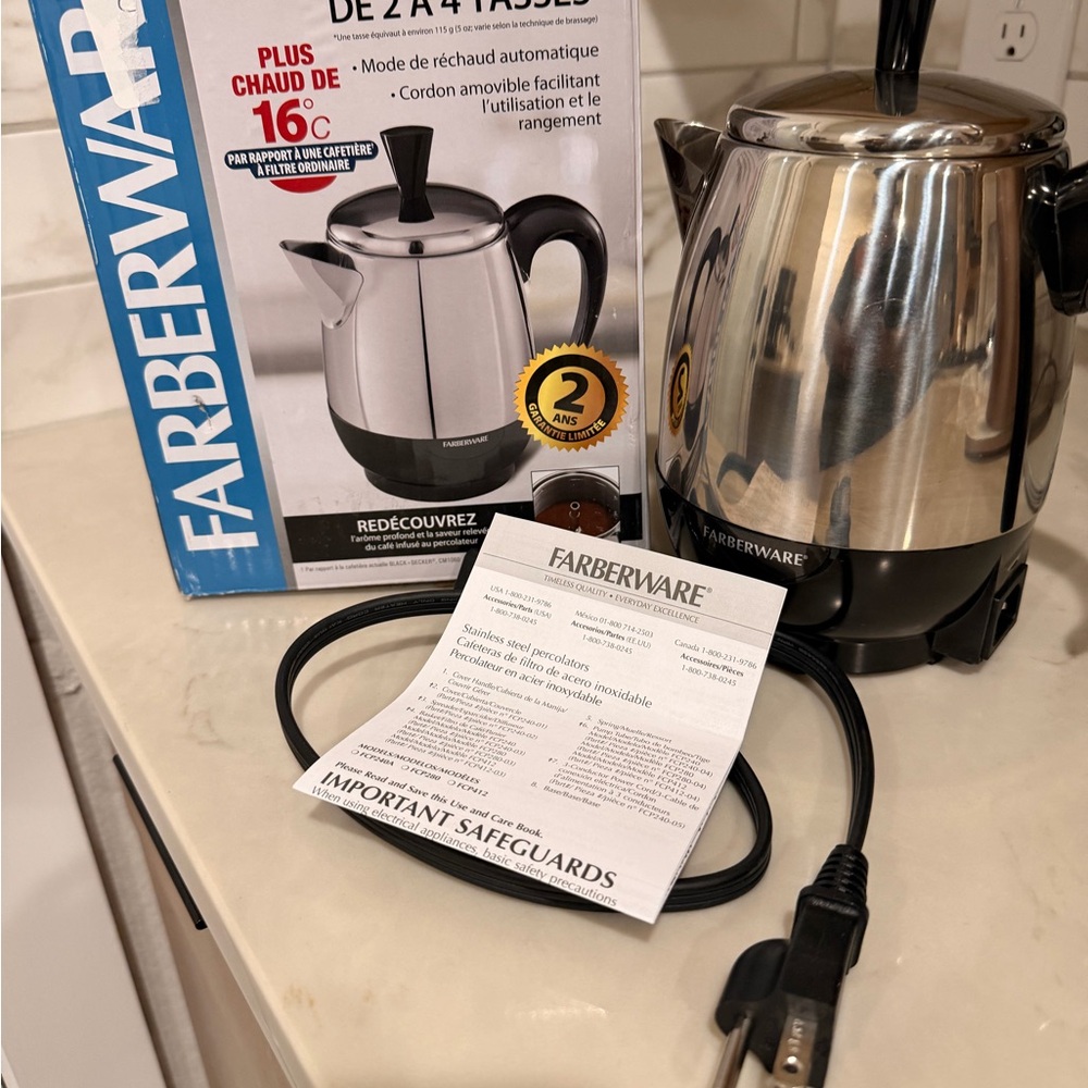 Farberware Stainless Steel Kettle - Silver & Black Accent - Picture 10 of 10
